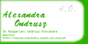 alexandra ondrusz business card